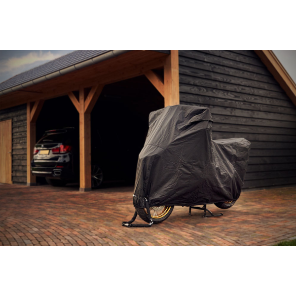 DS couvre la couverture de moto alfa xlarge - avec fenêtre de plaque d'immatriculation