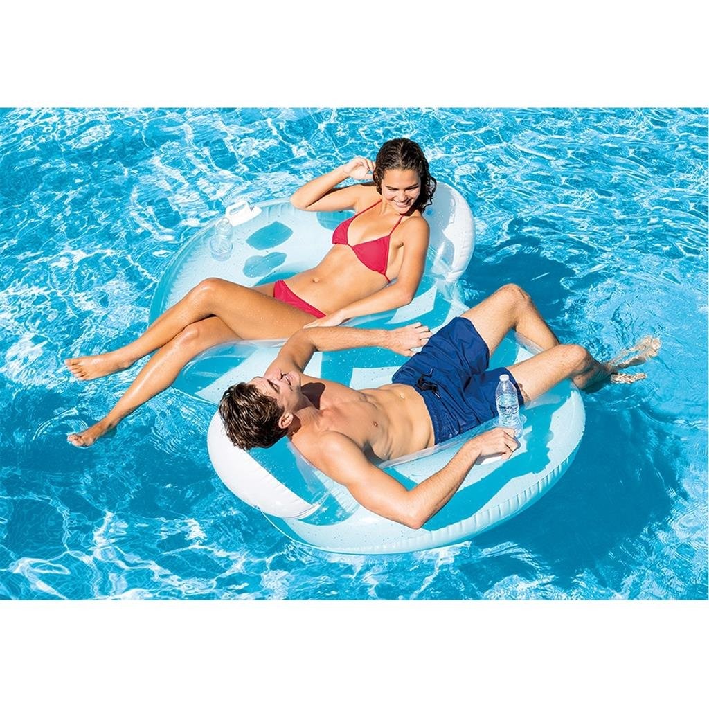 Piscine Intex 56800EU Double Lounge avec porte-bouteilles 198x117 cm