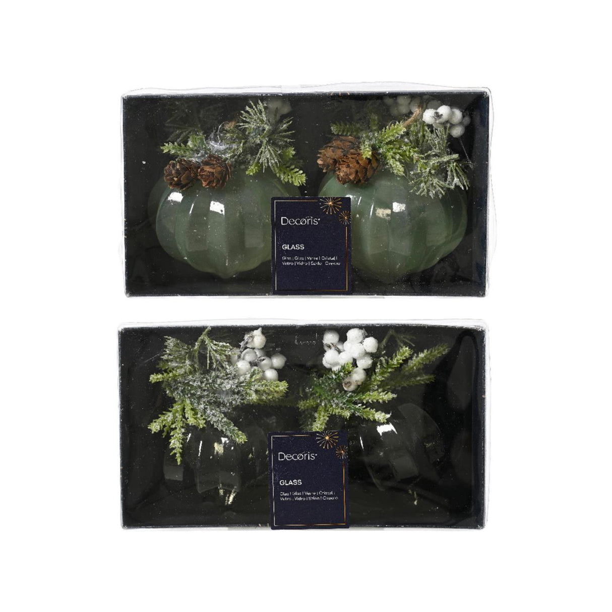 Décoration pendentif de Noël Decoris lot de 2 pièces ø8cm
