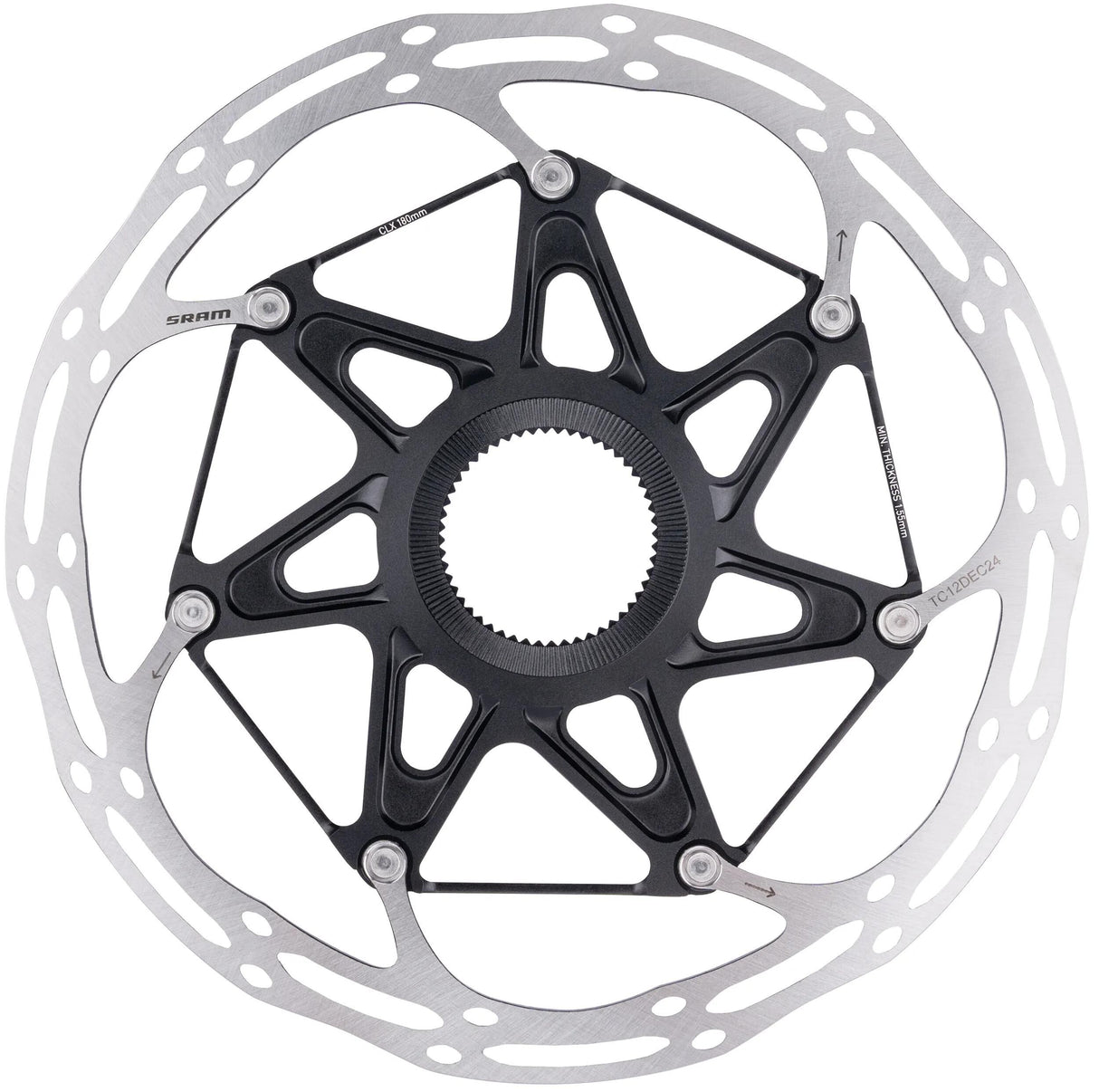 Disque de frein Sram axe central x axe rotor x 180 mm avec bague de verrouillage