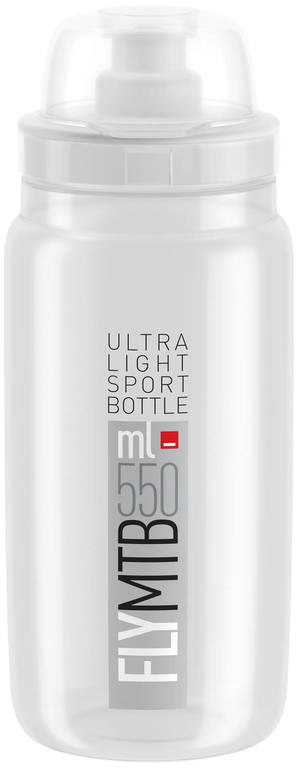 Bidon Elite avec bouchon de protection fly mtb tex transparent 550ml