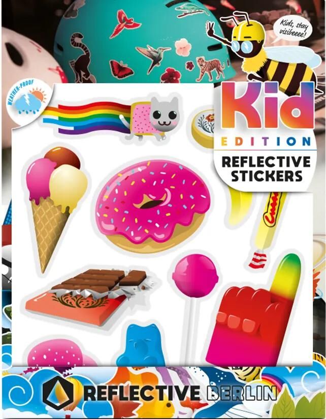 Autocollants réfléchissants berlinois k.i.d. réf. autocollant re.berlin bonbons pour enfants