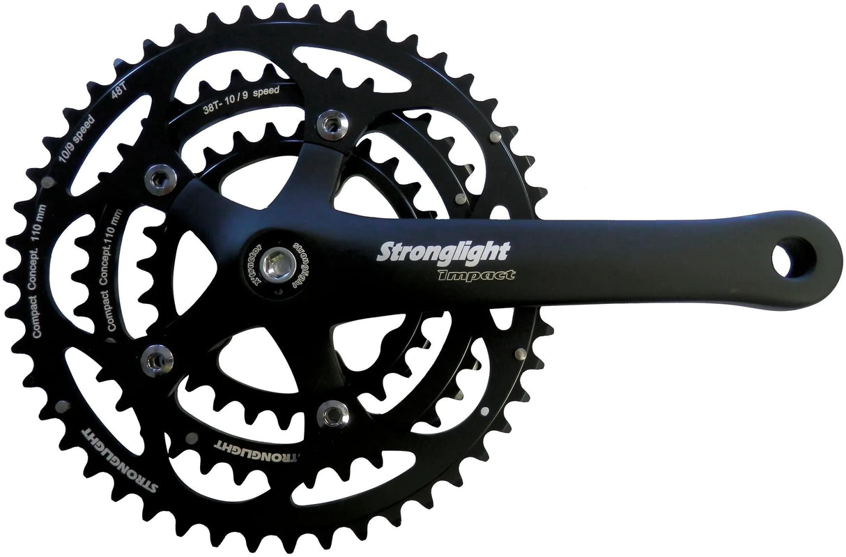 Stronglight pédalier impact pédalier strongl.impact 28 38 48t noir