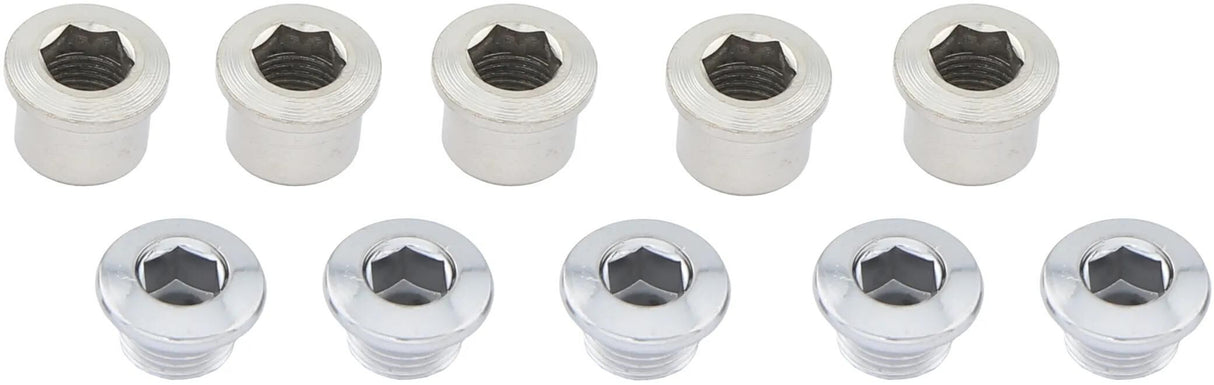 Boulons de plateau Stronglight, vis à anneau strongl. avec jeu d'écrous 5 pièces