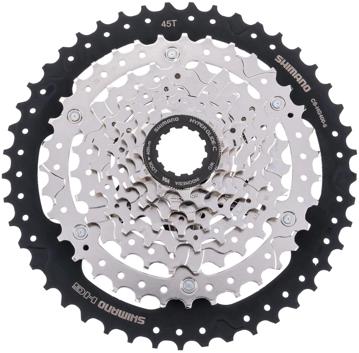 Shimano hg cassette cs-hg 400 cale.cassette hg400 8f 11-45z
