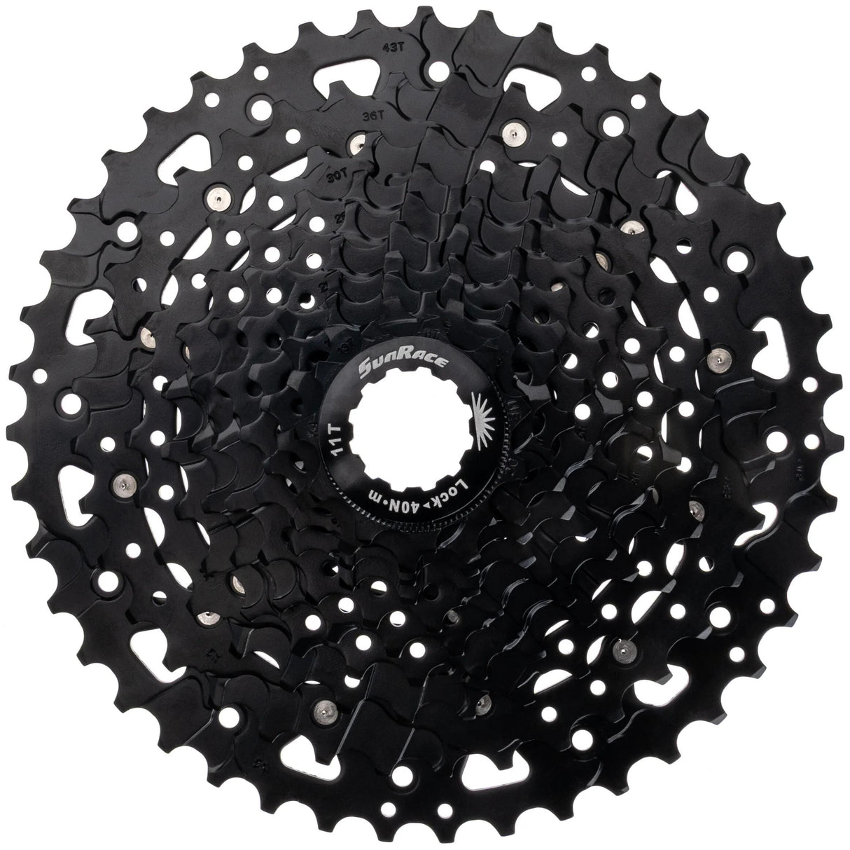 Cassette supérieure sunrace csus700 ta3 10v 11-43t noir