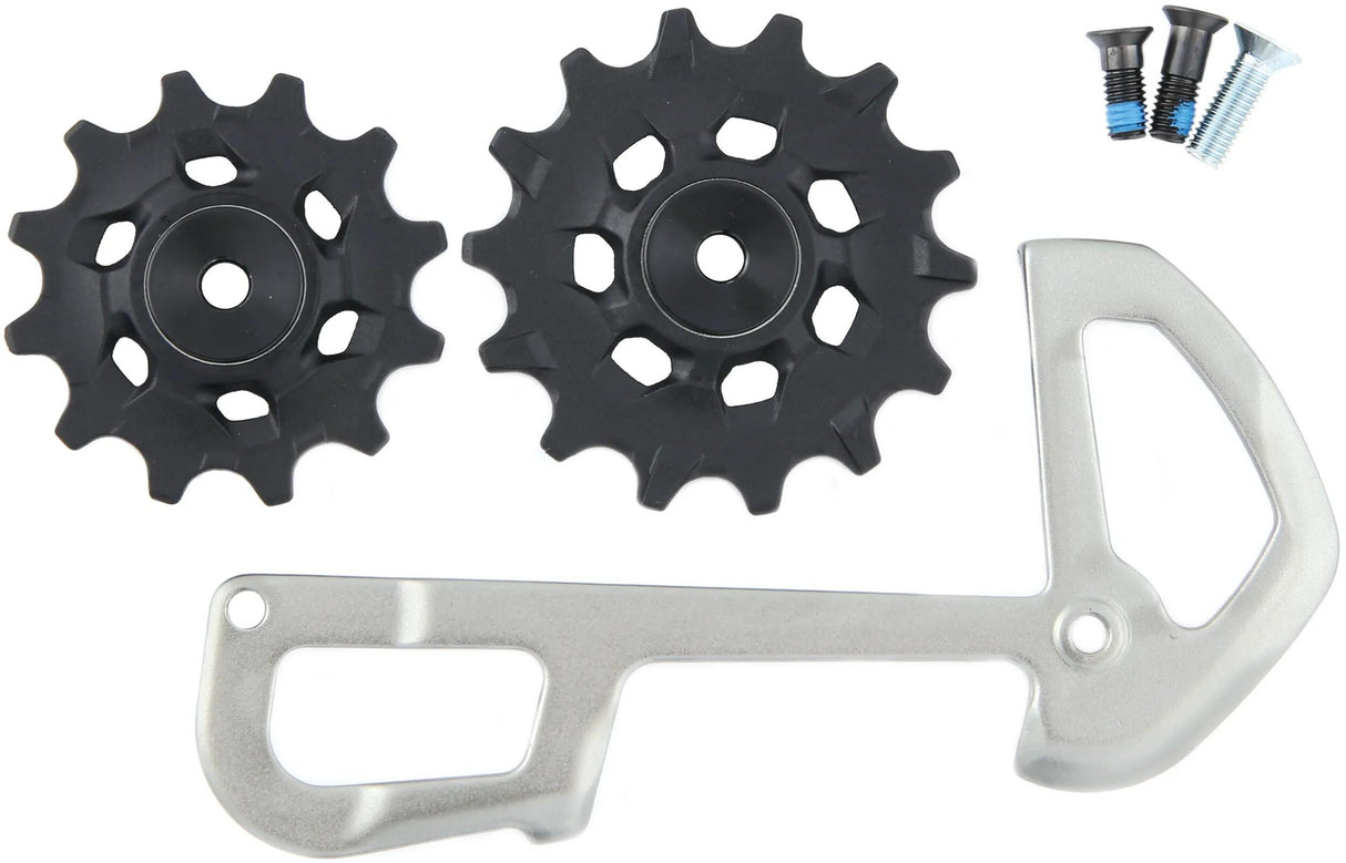 Plaque intérieure cage Sram cage intérieure+poulies xx1 aigle arrière der.gris