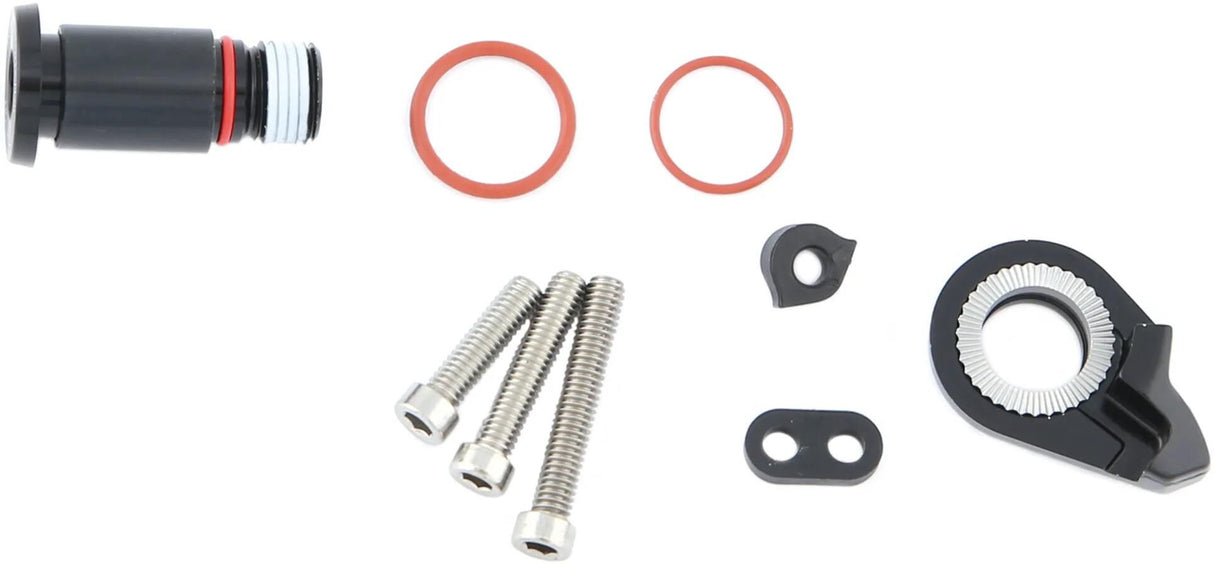 Support de montage pour dérailleur arrière Sram + jeu de vis gx dh 7-sp.