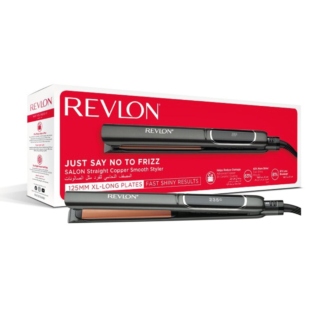 Revlon acier inoxydable2175e fer à lisser numérique LCD