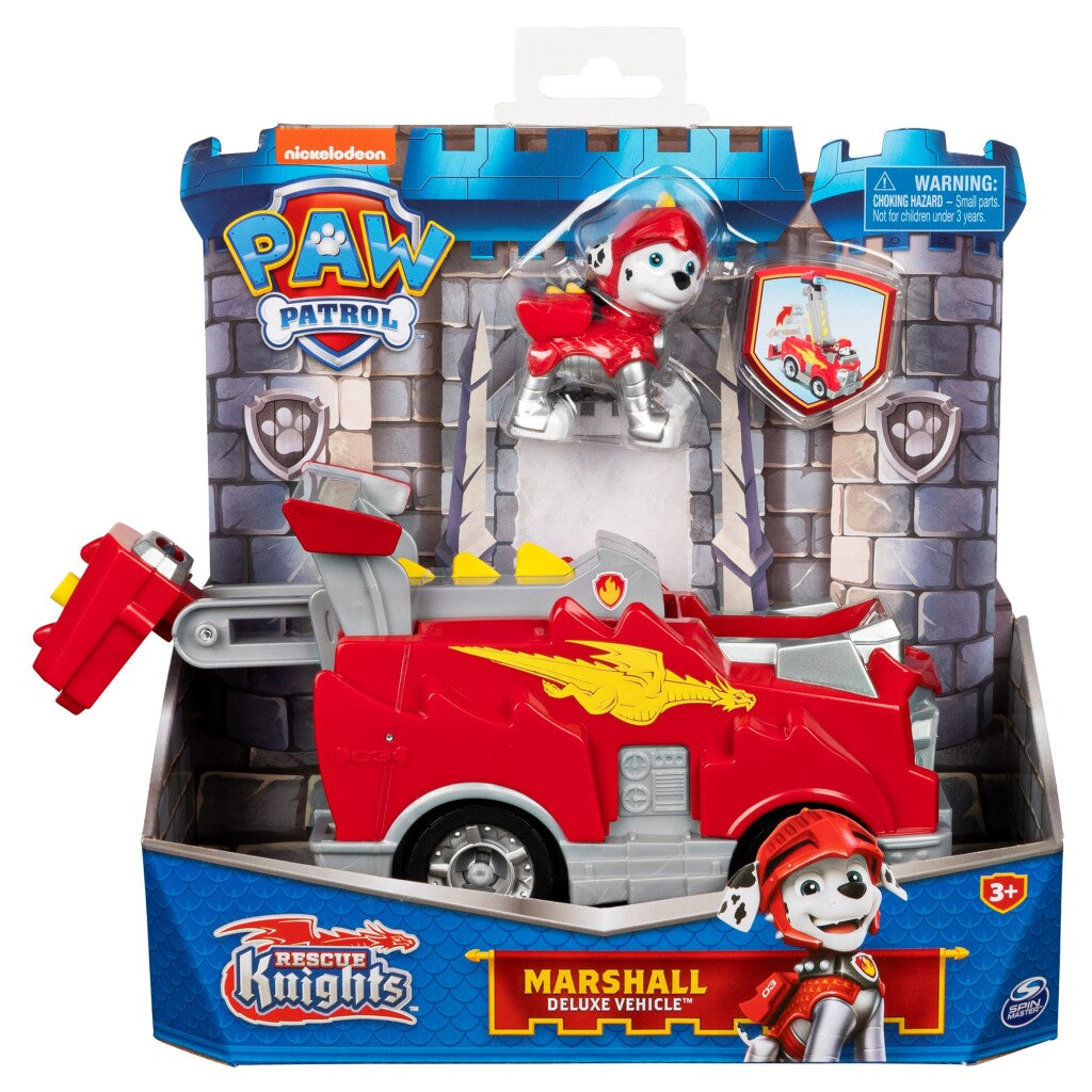 Paw Patrol Rescue Knights Marshall + Véhicule de luxe