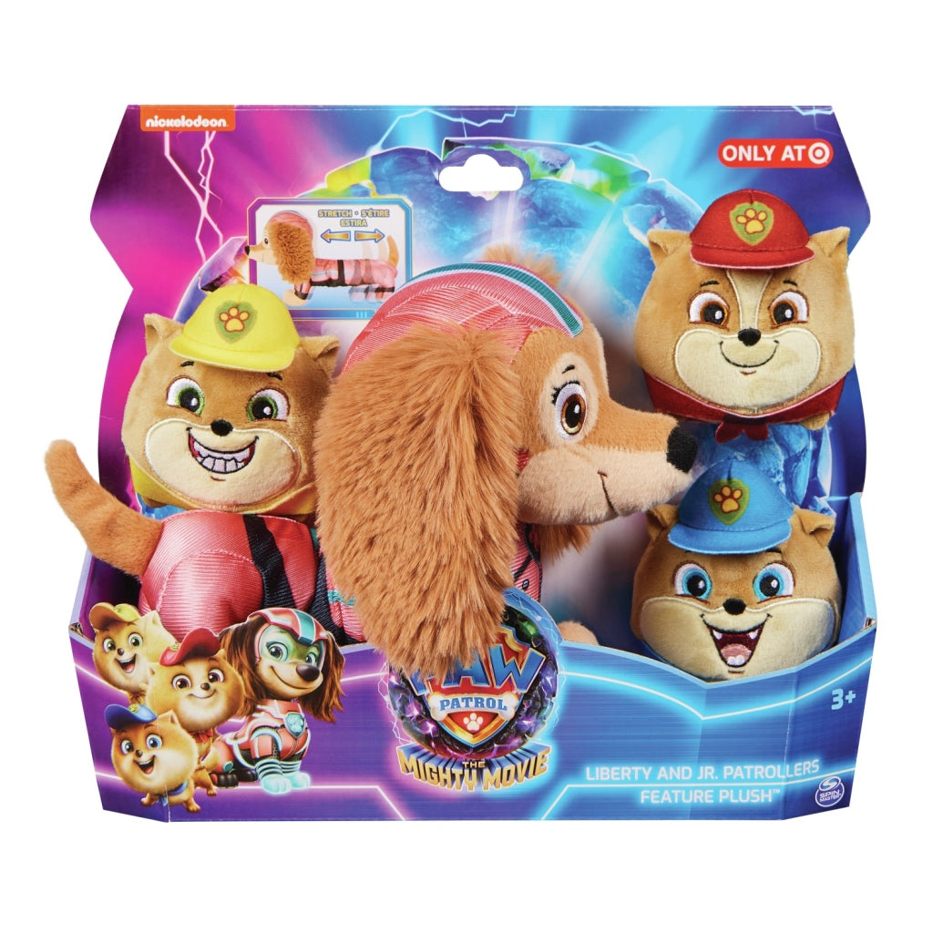 Paw Patrol Puissant Film Peluche Liberty et Poms