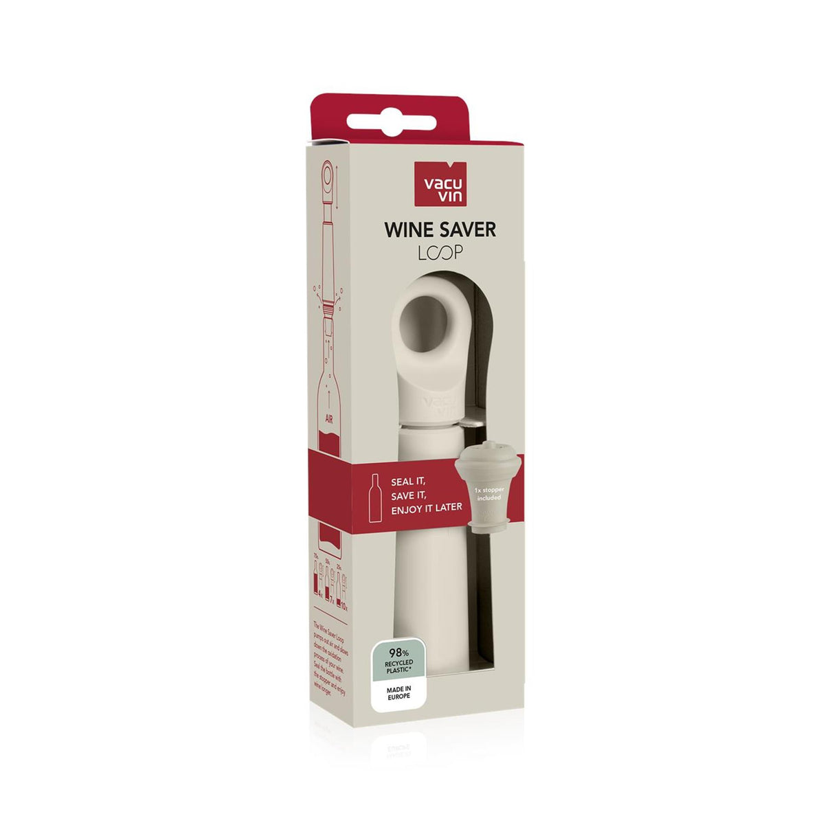 Vacuvin vacu vin économiseur de vin boucle + bouchon sable