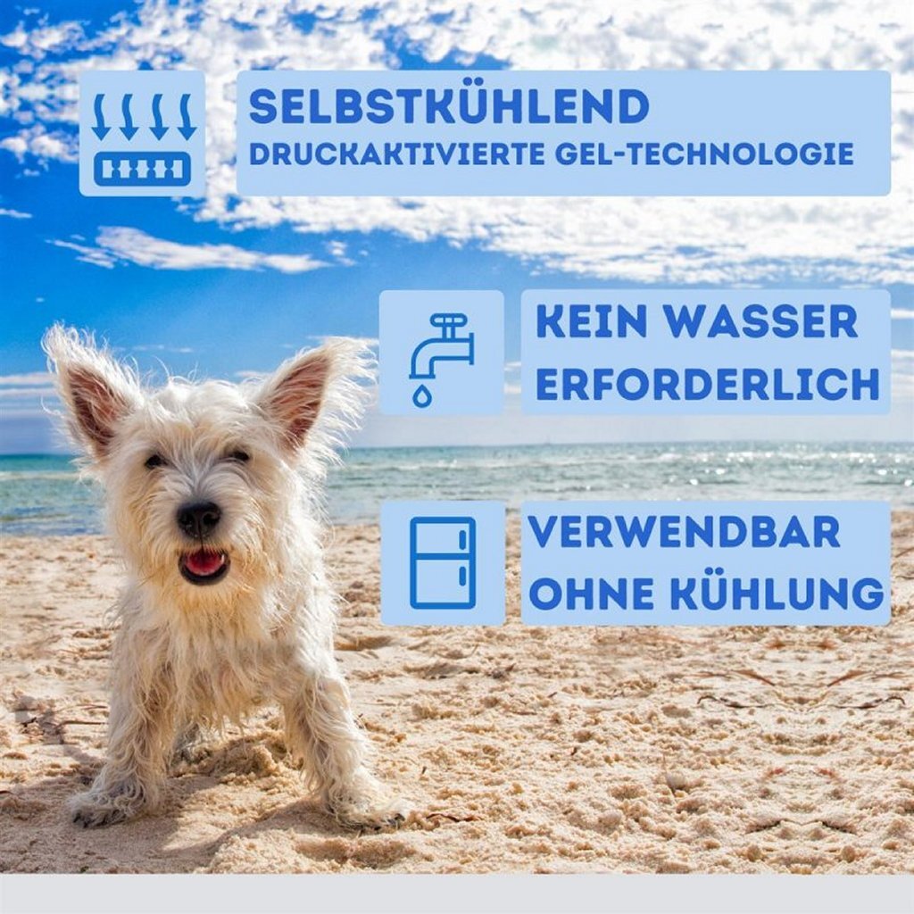 Nosli nosli tapis rafraîchissant auto-refroidissant pour chiens et chats 50x90 cm bleu mer
