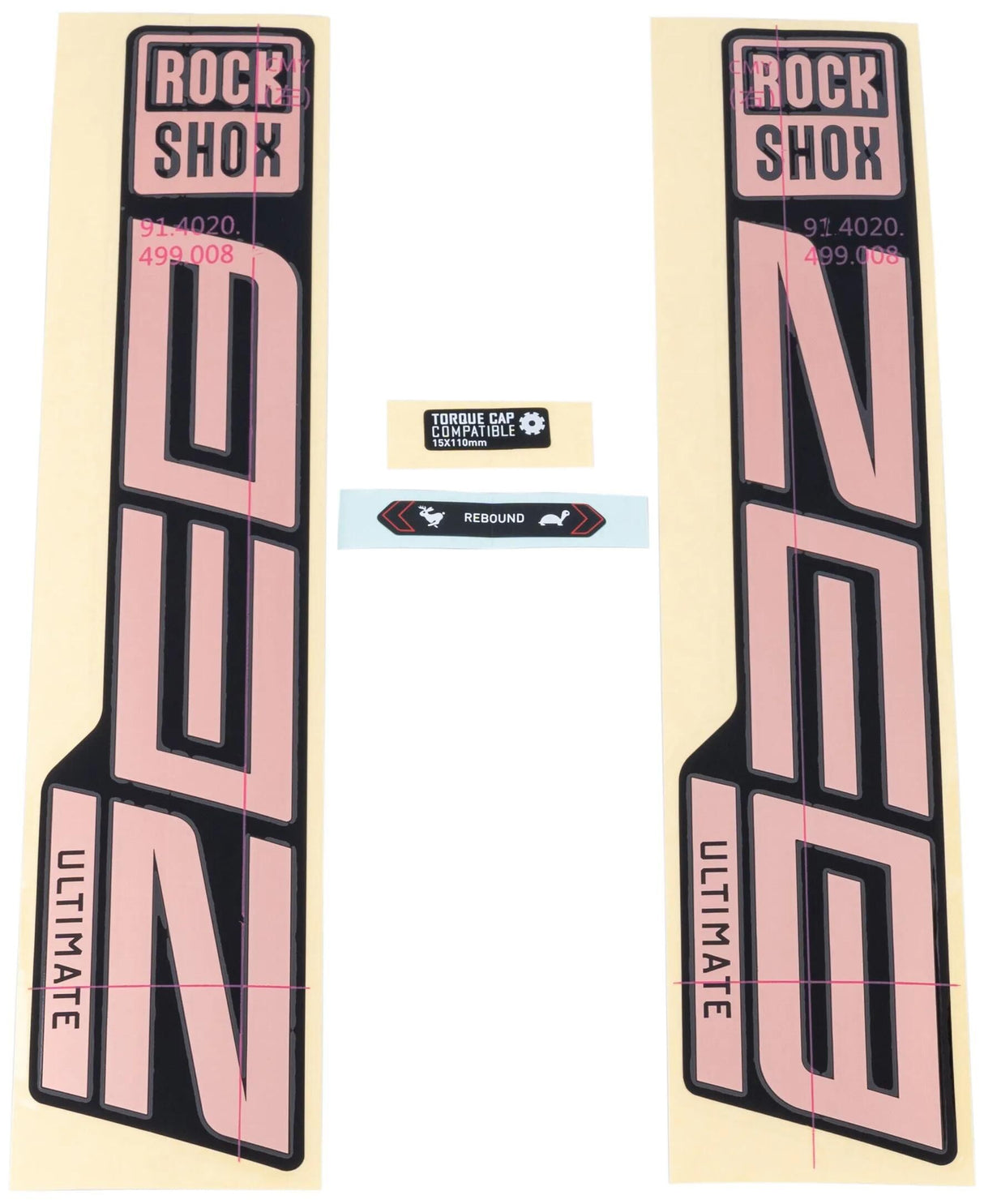 Ensemble de décoration Rockshox, série Signature, ensemble de décalcomanies RS Zeb Ult. cuivre