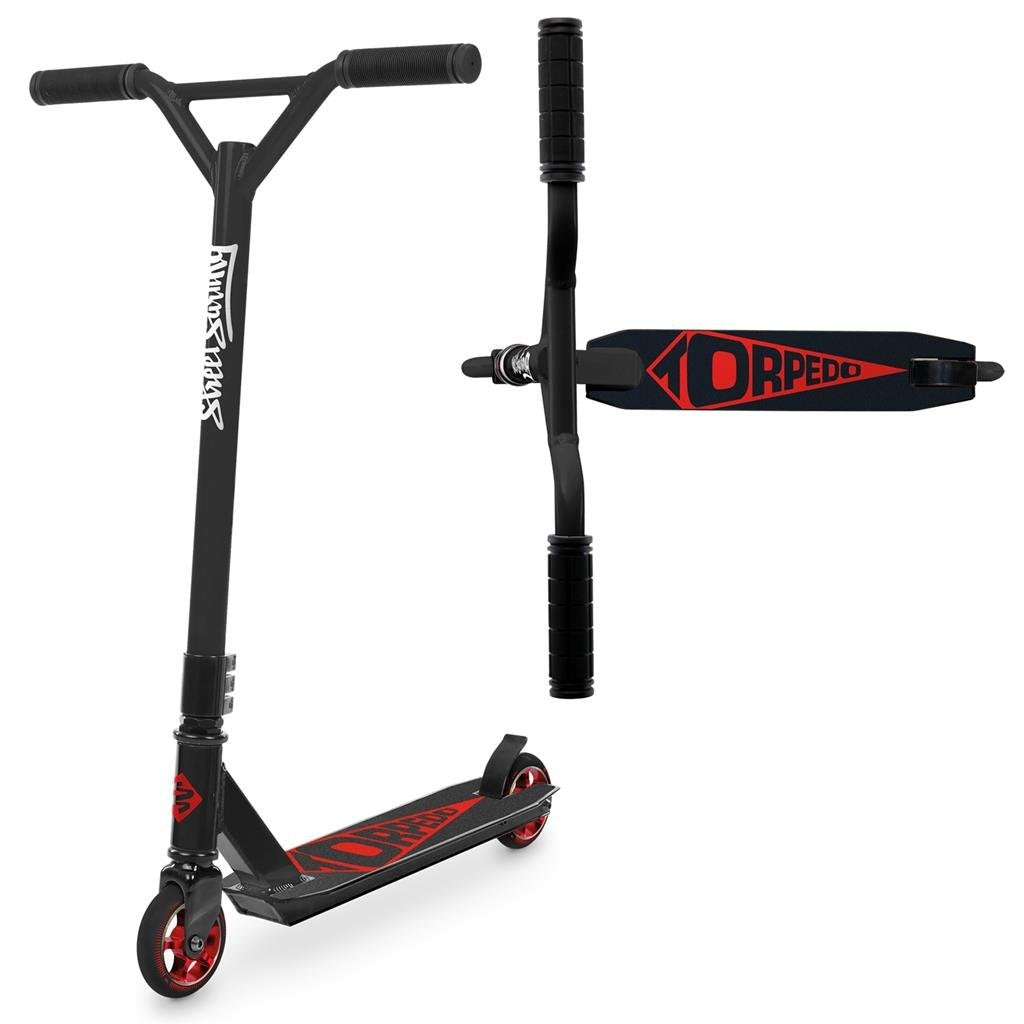 Street surfing street surfing torpedo scooter aluminium noir rouge