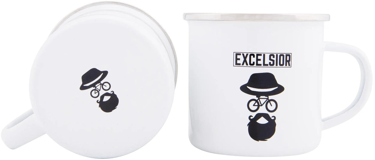 Mug Excelsior mug 250ml 300ml bord chromé blanc