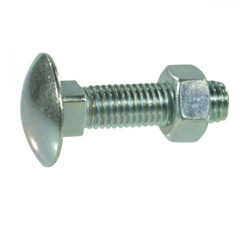 Boulon de carrosserie 4,6 m6x16 d603 555 elvz | 200 pièces
