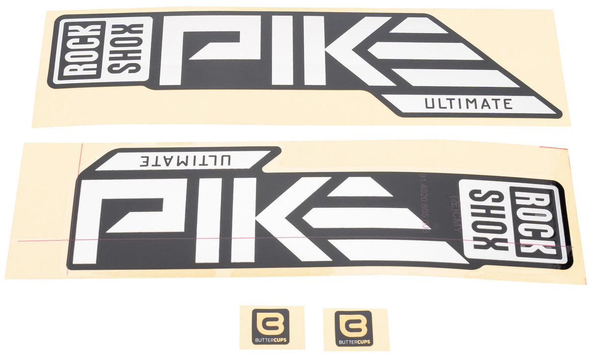 Ensemble de décoration Rockshox, ensemble de décalcomanies RS Silver Pike Ult 27 29 mat-sil.
