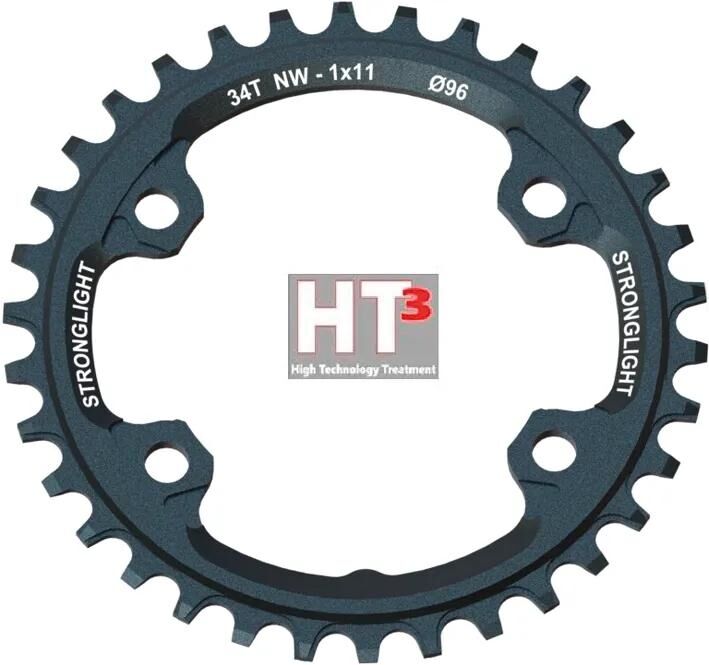 Plateau VTT Stronglight HT3 mod. 17 anneaux de chaîne forts. ht3 34t aluminium noir