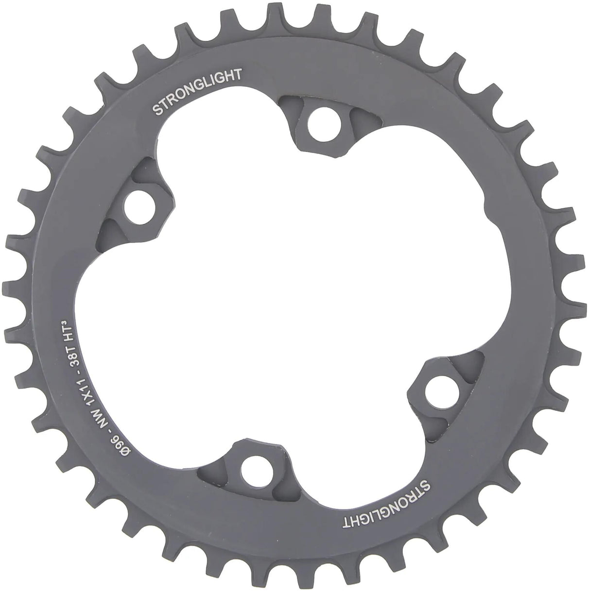 Plateau VTT Stronglight HT3 mod. 17 anneaux de chaîne forts. ht3 38t aluminium noir