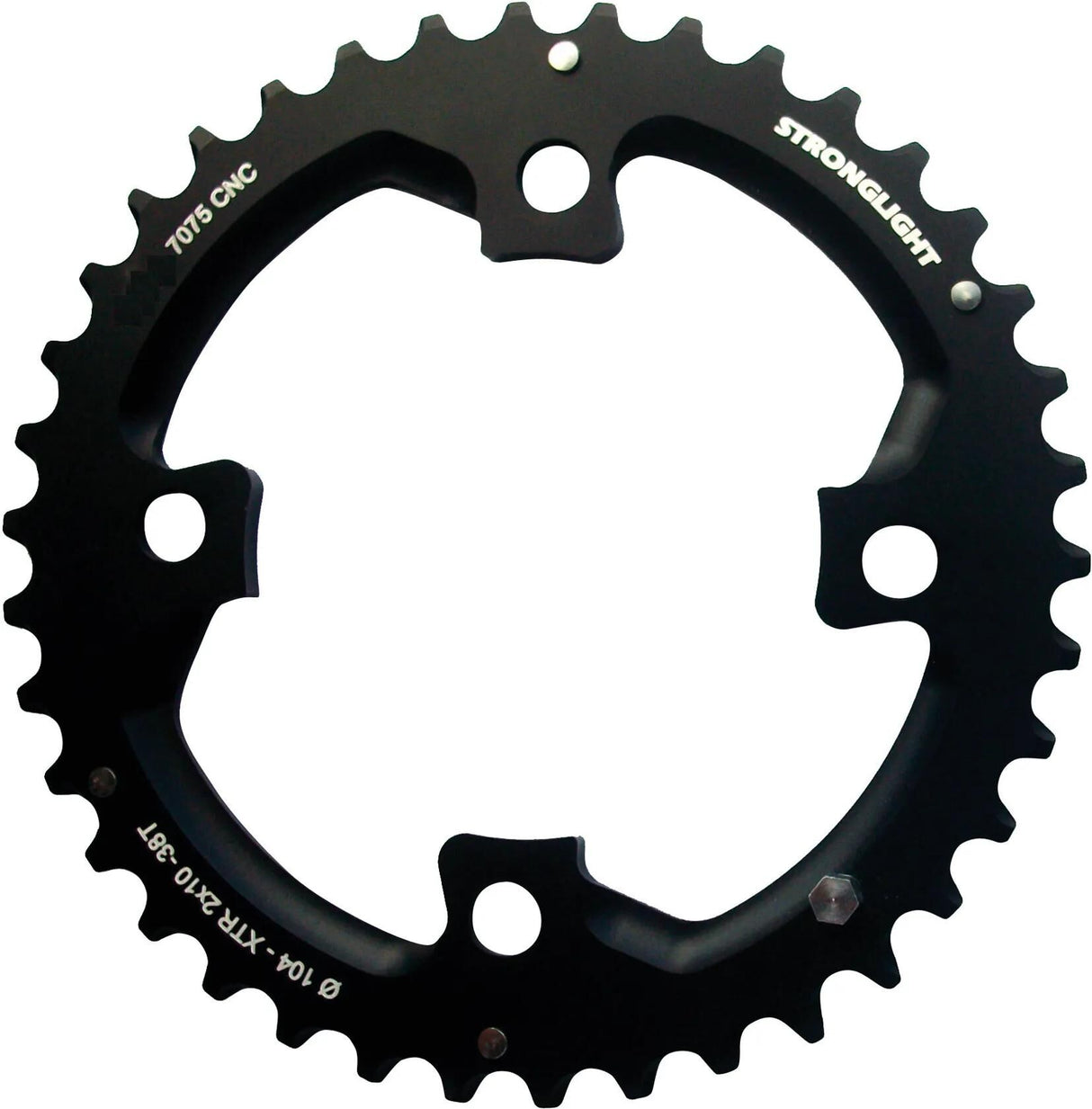 Plateau VTT Stronglight HT3 mod. 17 anneaux de chaîne forts. ht3 38t extérieur alu noir