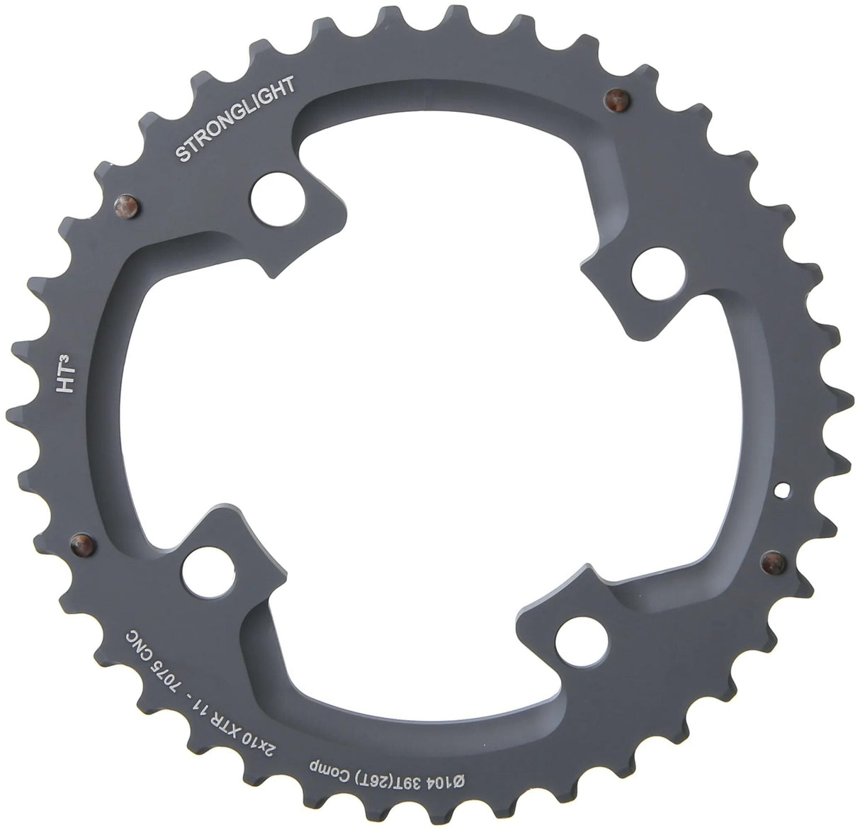 Plateau VTT Stronglight HT3 mod. 17 anneaux de chaîne forts. ht3 39t extérieur alu noir