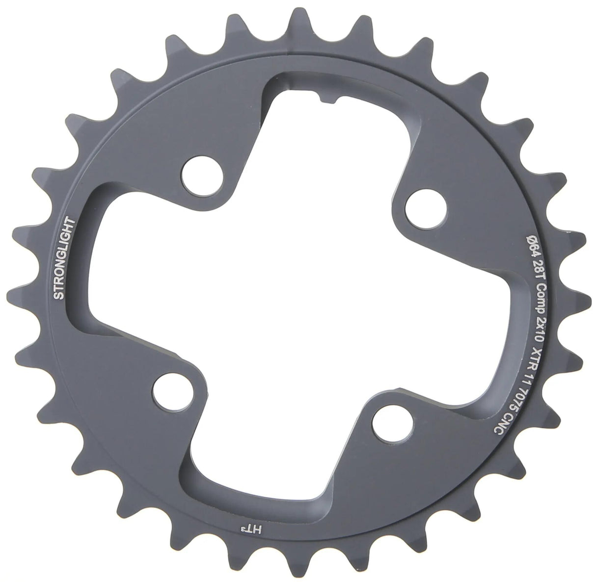 Plateau VTT Stronglight HT3 mod. 17 anneaux de chaîne forts. ht3 28t intérieur alu noir