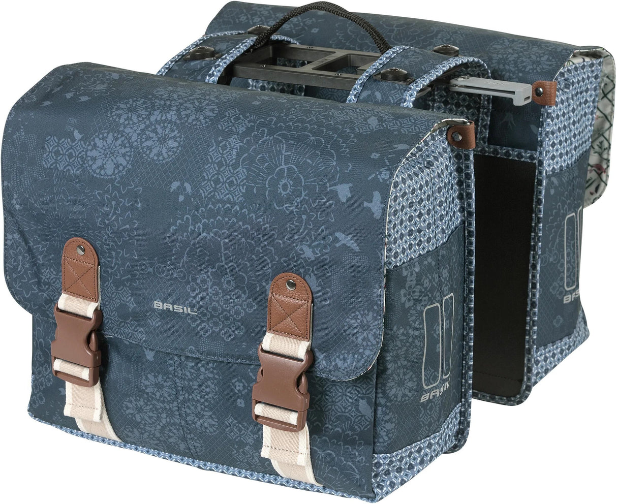 Sacoche vélo double Basil bohème mik 35 litres - bleu indigo
