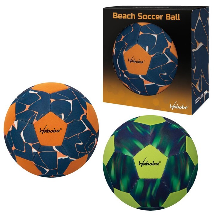 Football de plage Waboba néoprène taille 5 vert orange