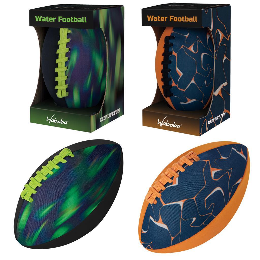 Ballon de football américain Waboba en néoprène, football aquatique, orange bleu