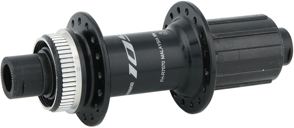 Moyeu arrière à cassette Shimano 105 fh-r7070 cale. Moyeu arrière 105 r7000 32h cl axe 12mm 11sp bl.