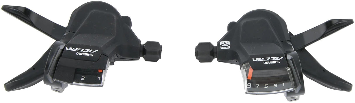 Shimano pouce manette de vitesse acera sl-m3010 cale. manette de vitesse acera slm3010 9sp paire bl.