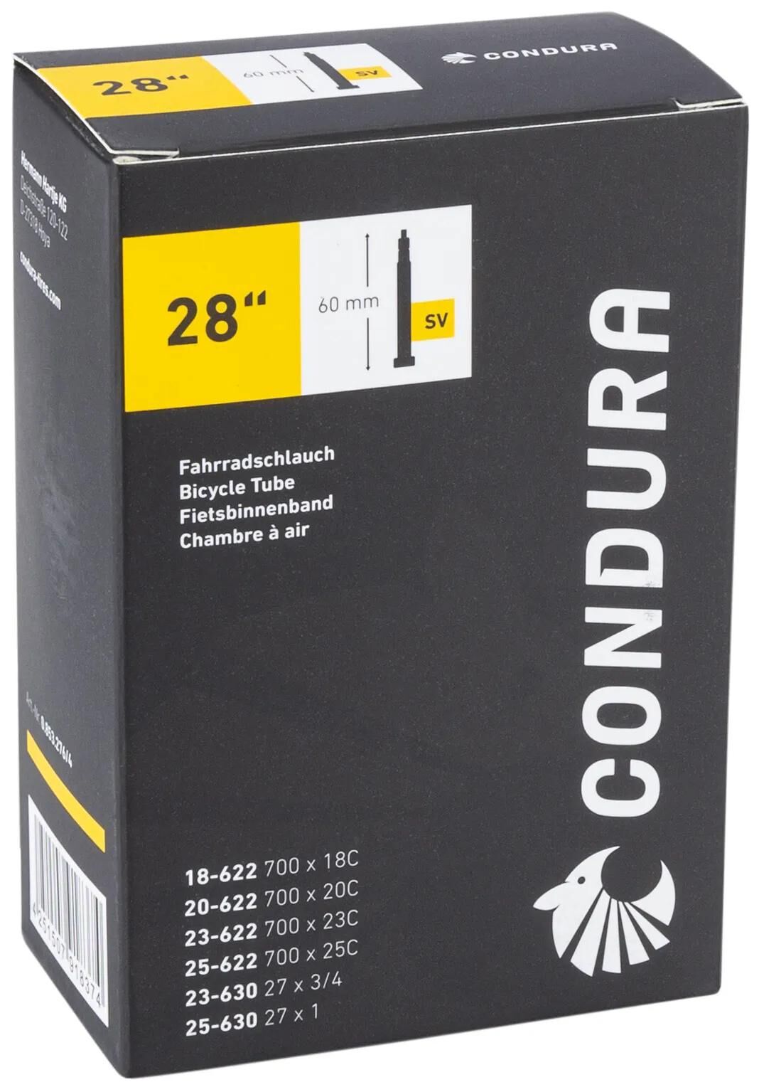 Chambre à air Condura - 28 chambre à air 28 sv60 18 25-622 630