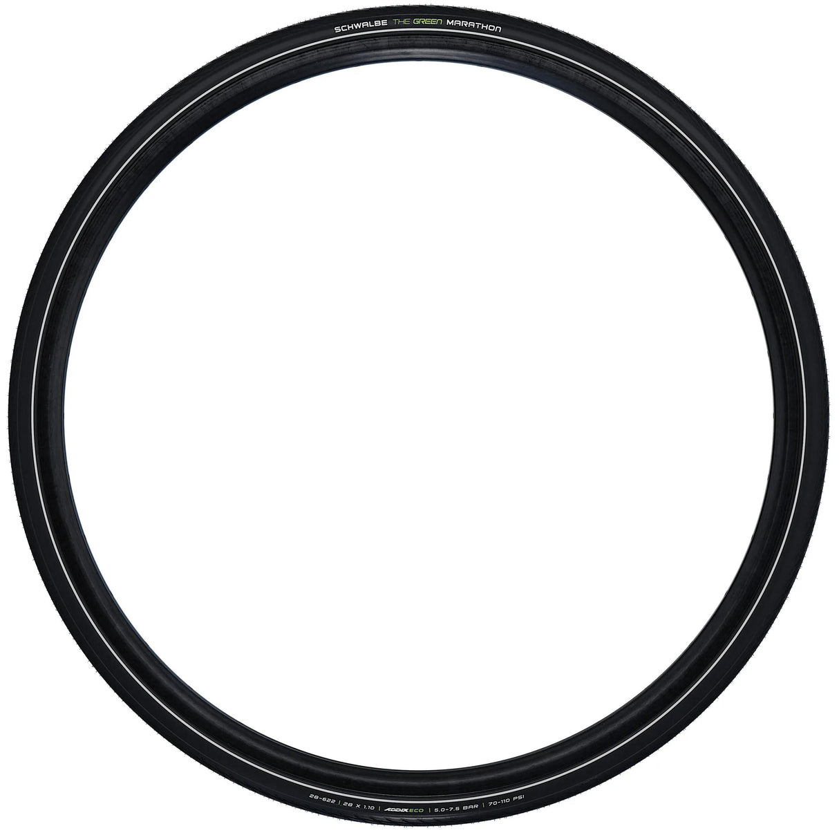 Schwalbe green marathon - filaire - addix eco - greenguard - 26x1,25 - noir + reflex