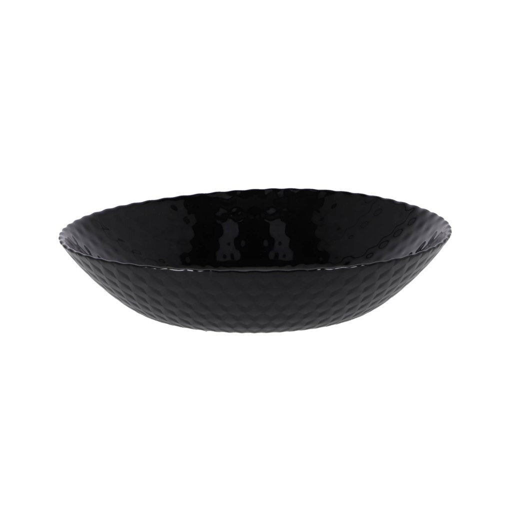 No brand assiette creuse d20 cm pampille noir | 4 pièces