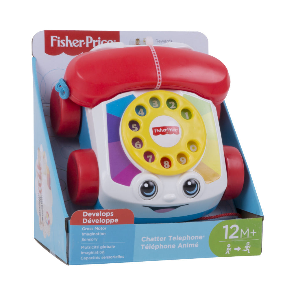Téléphone pour tout-petits Fisher-price - avec cordon de traction - téléphone jouet
