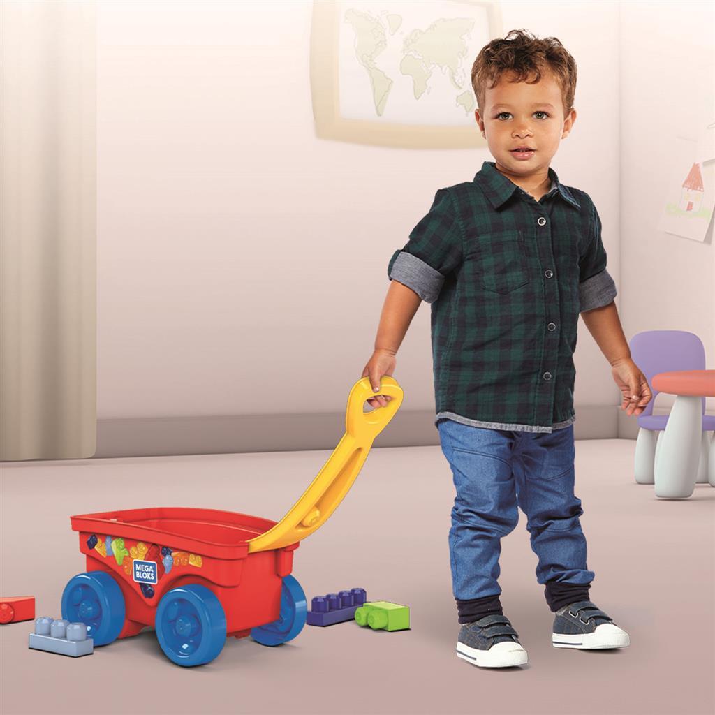 Chariot Mega Bloks avec blocs, 20 pièces