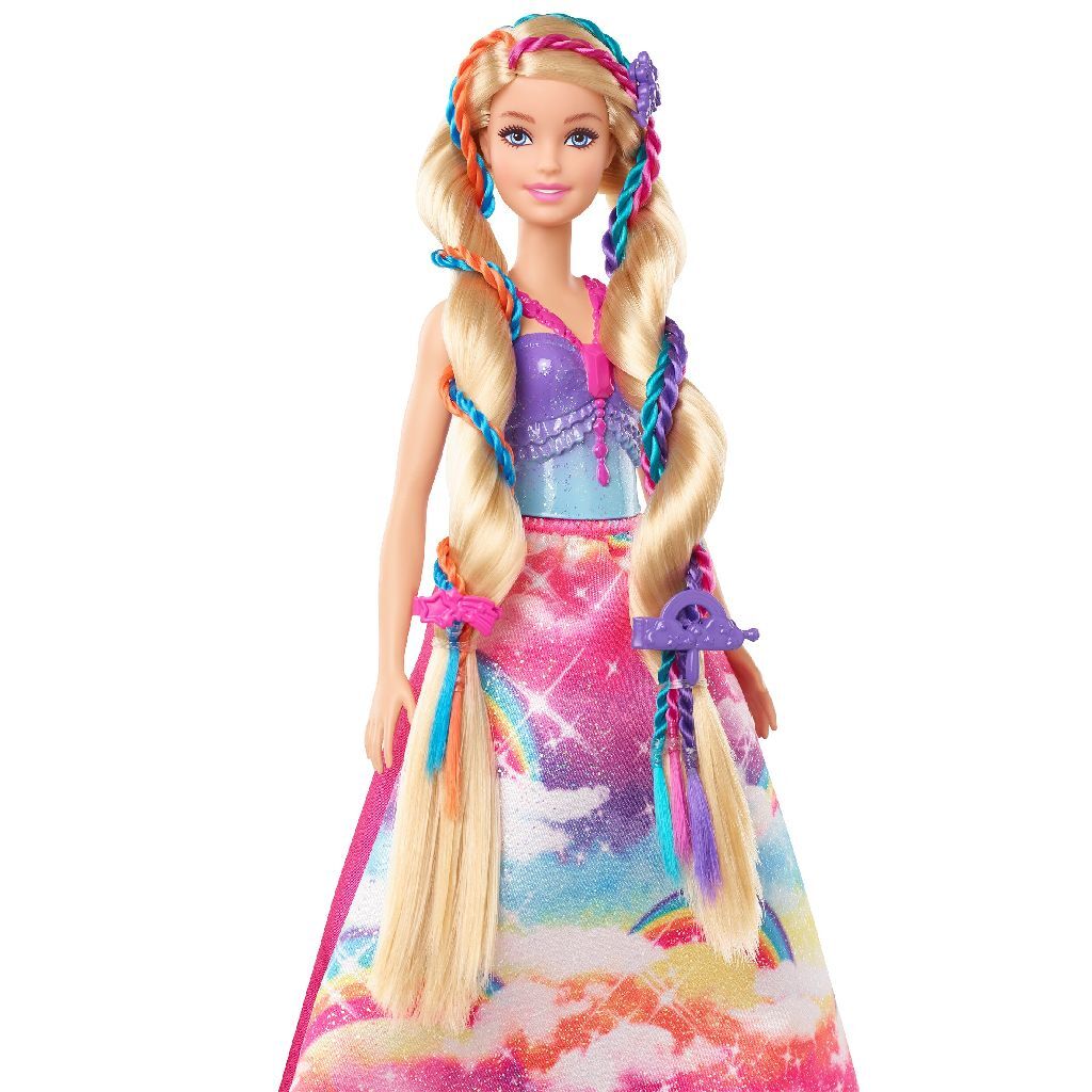 Poupée de soins capillaires Barbie dreamtopia + accessoires