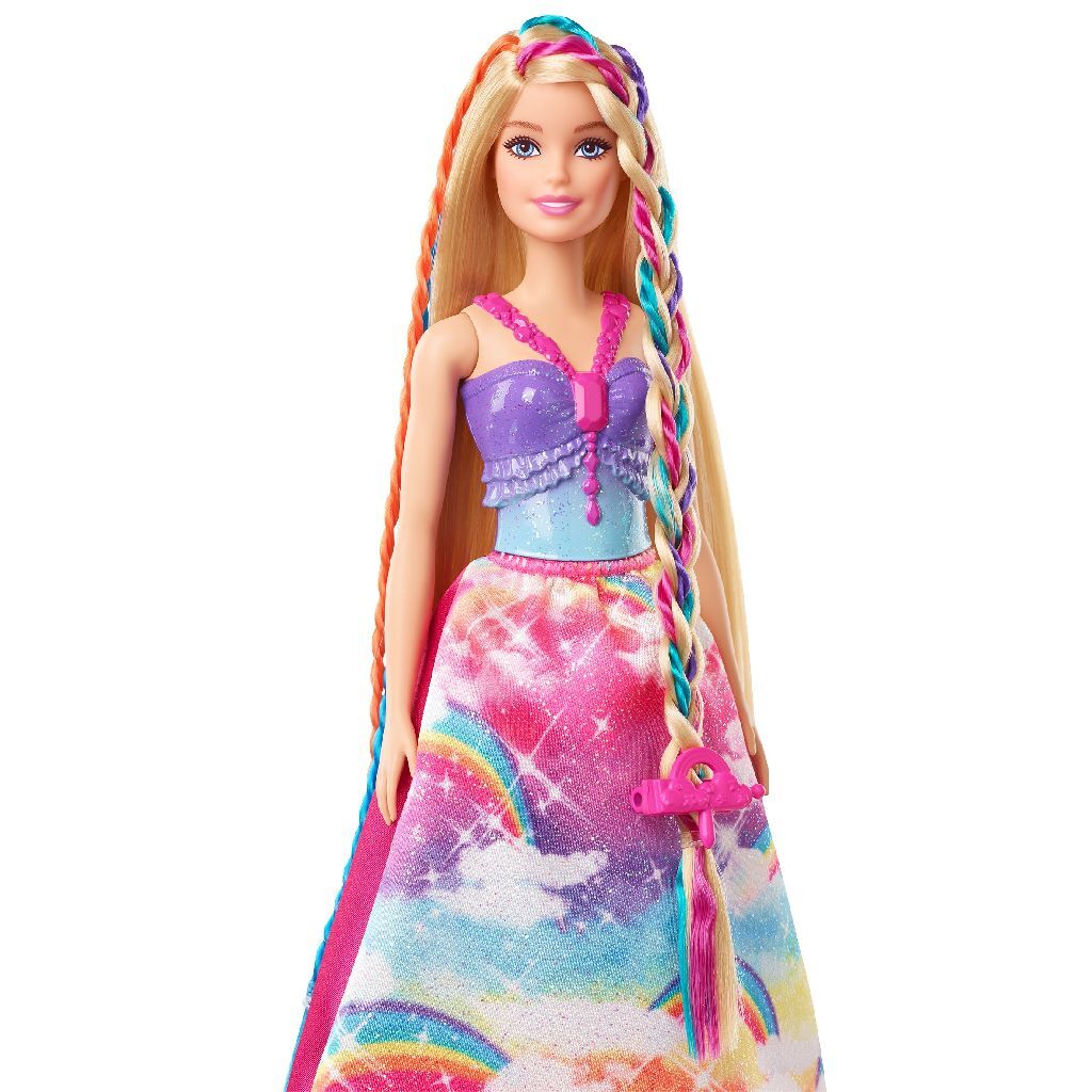 Poupée de soins capillaires Barbie dreamtopia + accessoires