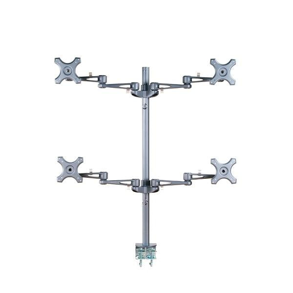 Neomounts fpma-d935d4 support de bureau LCD, 10-27, 24 kg, 75x75 100x100 mm, 12cm, argent