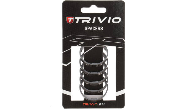 Trivio - entretoise 5mm 1 1 8 aluminium noir - 5 pièces