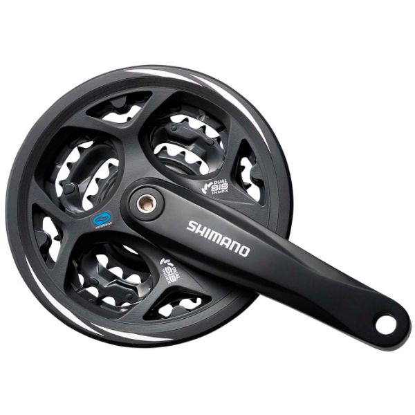 Pédalier Shimano 7 8 vitesses altus fc-cm311 48 38 28t avec bord de chaîne - noir