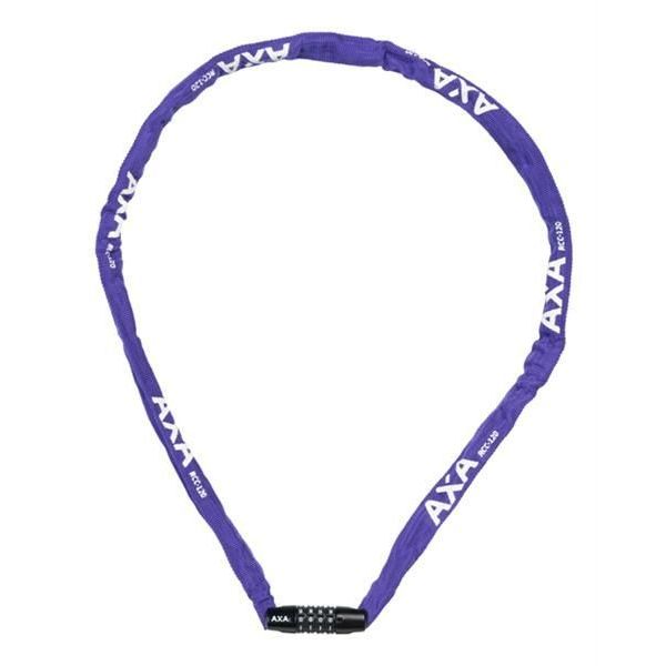 Axa chaîne antivol rigide 120cm cadenas à code violet (carte)