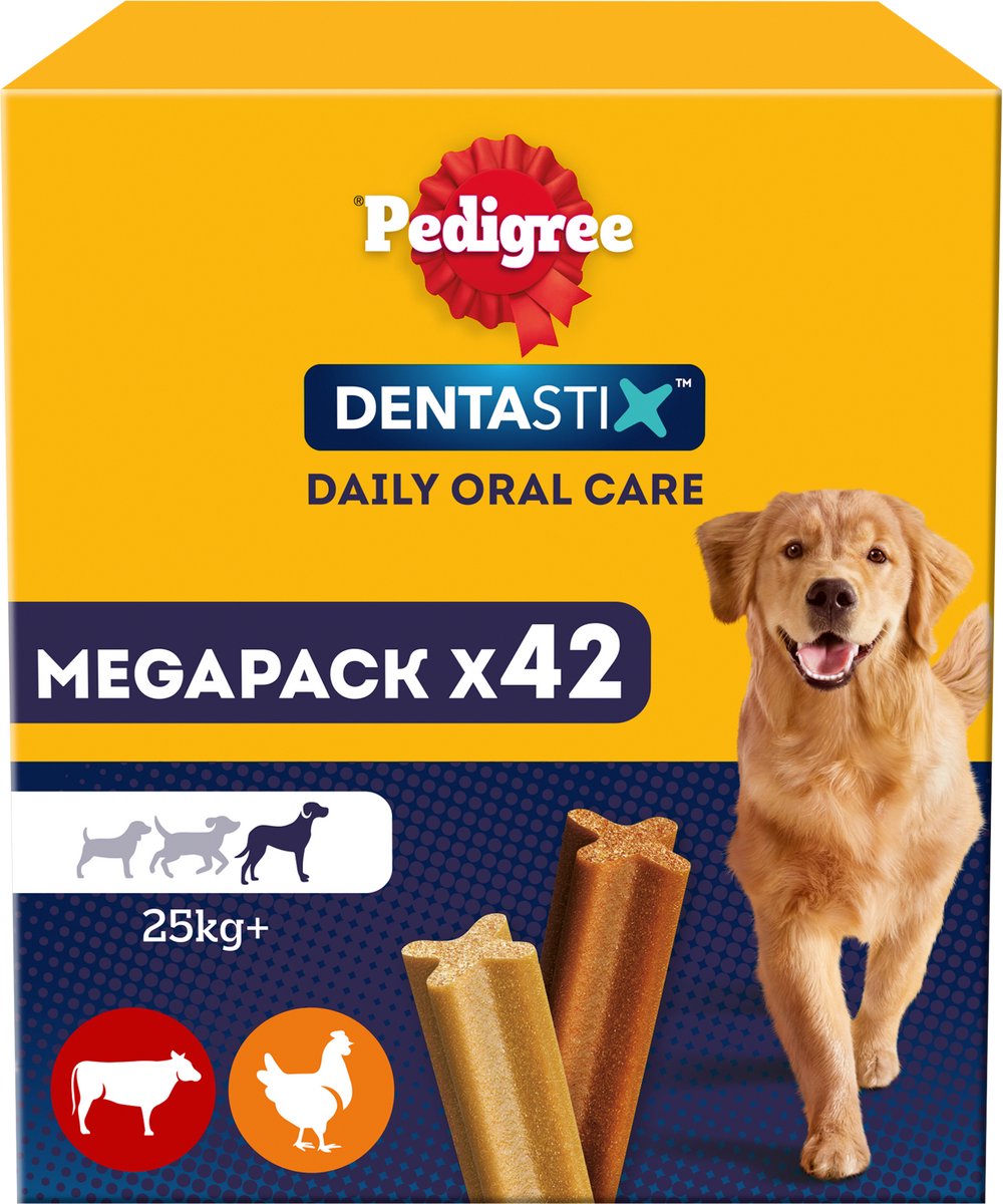 Pedigree dentastix - grand chien - soins dentaires - 42 bouchées