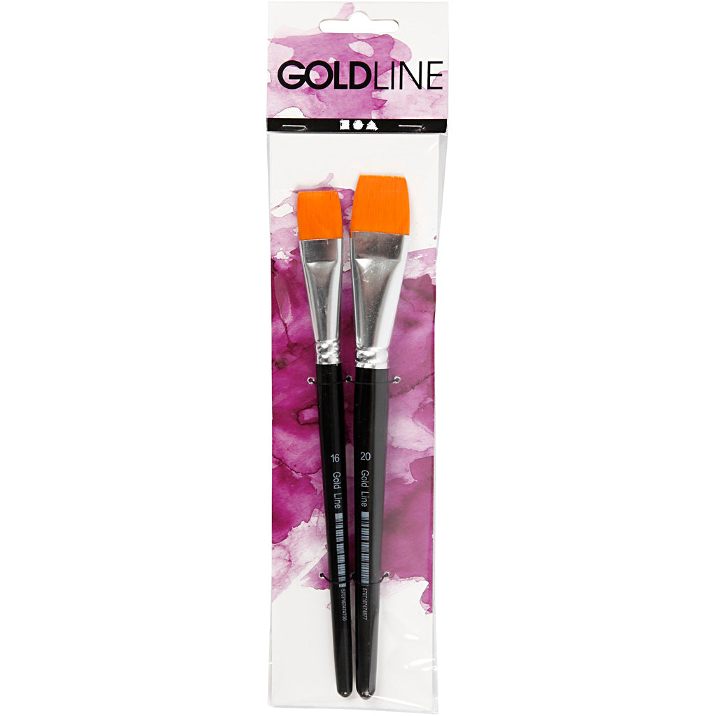 Creativ Company Gold Line Brosses à plat, 2e.