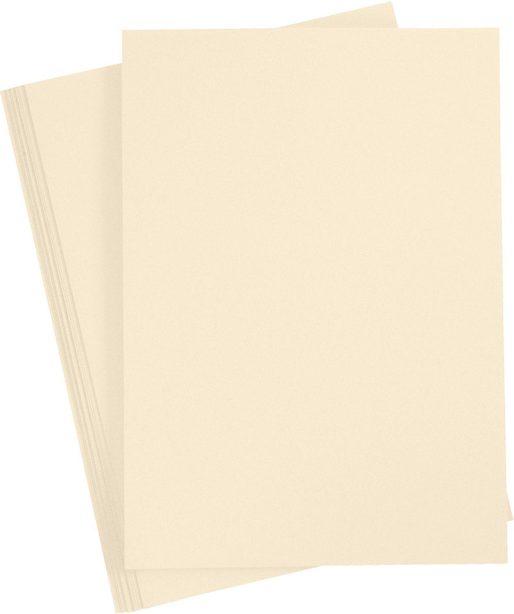 Carton coloré Creativ company, a4, feuille 210x297 mm, 180 gr, beige, 20 feuilles 1 boîte