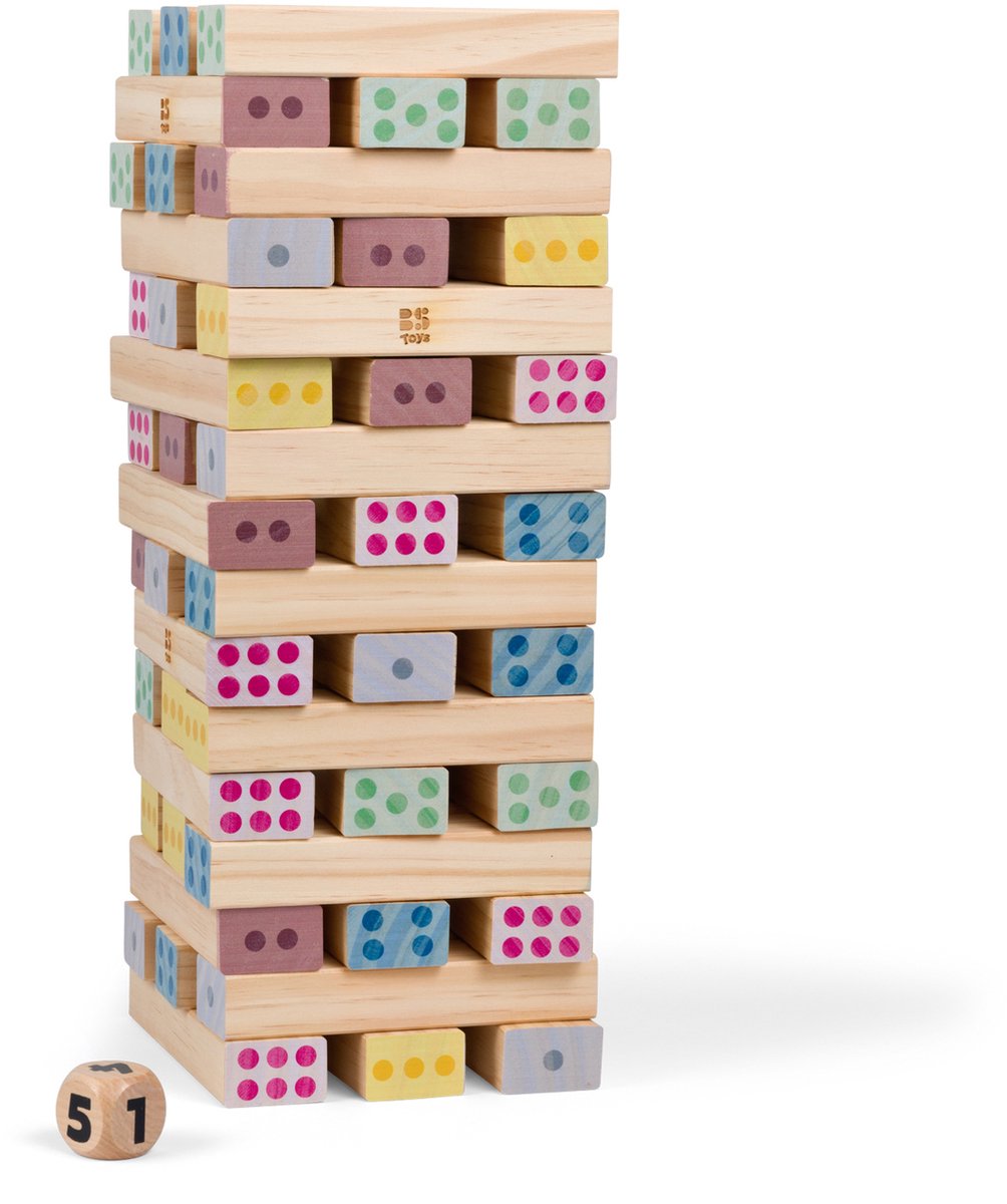 Tour à chiffres géante en bois BS Toys - 46 pcs.
