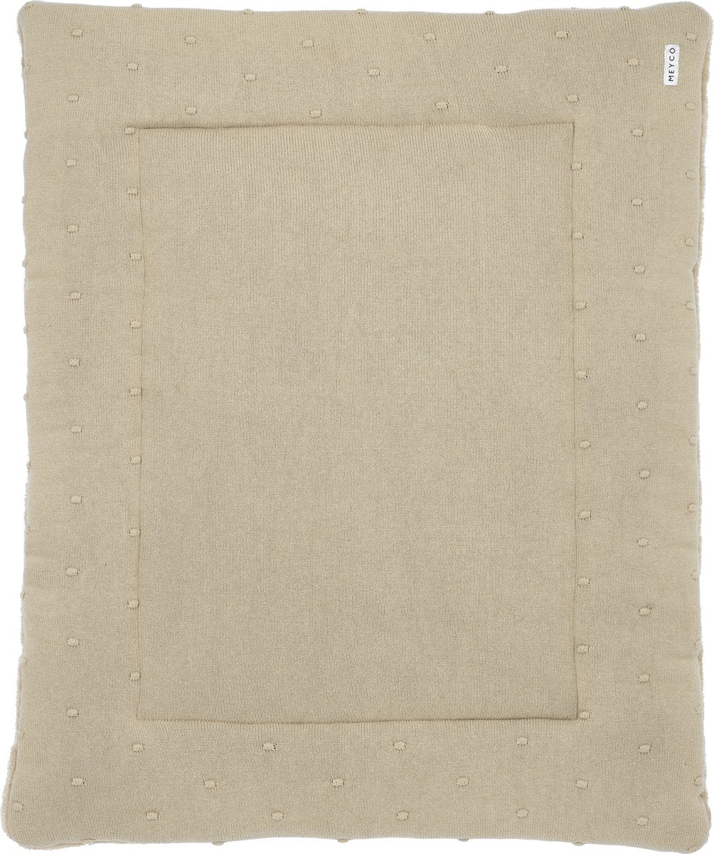 Tapis de parc pour bébé Meyco mini noeuds - sable - 77x97cm
