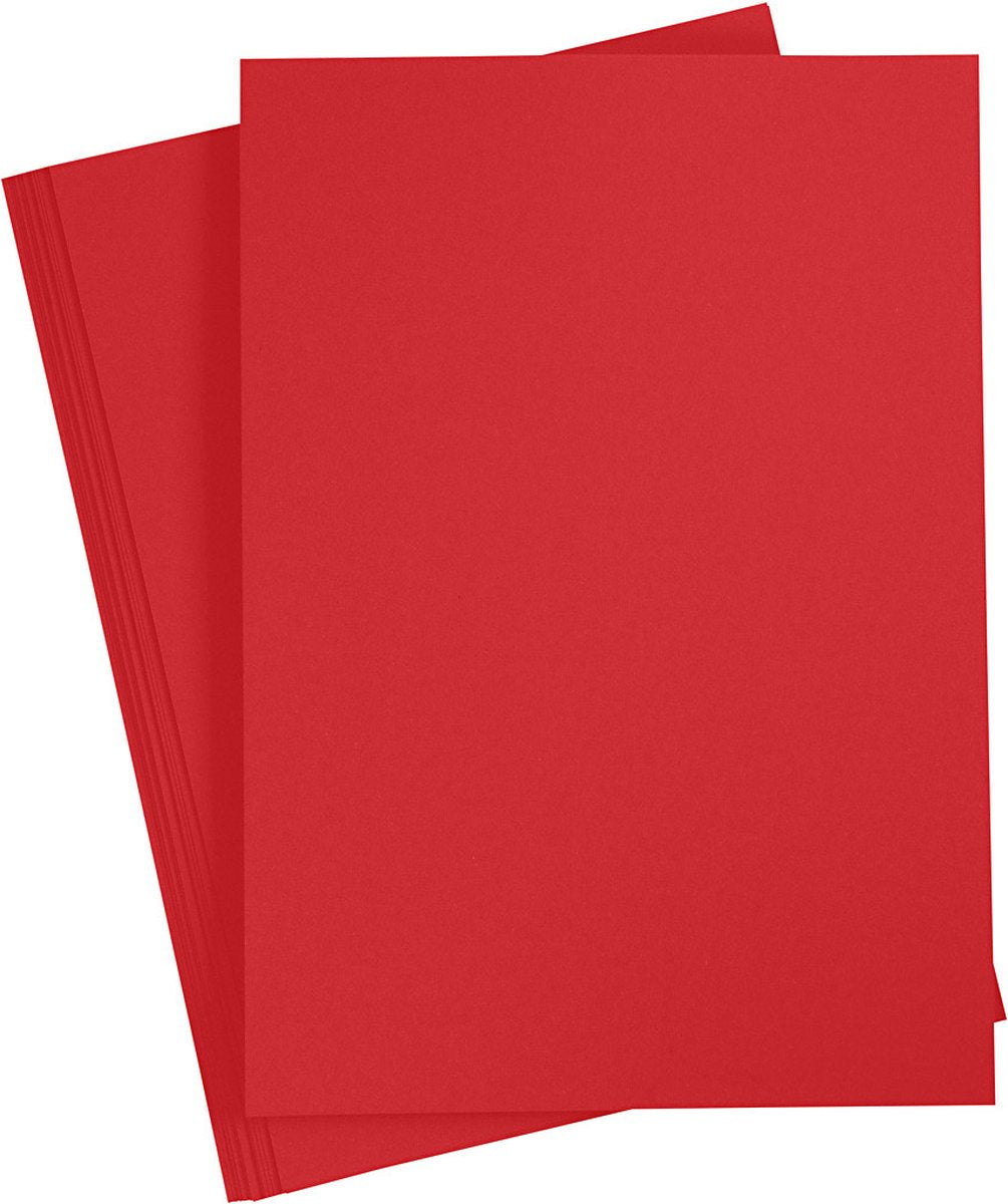 Creativ Company colored Cardboard Christmas Red A4, 20 feuilles