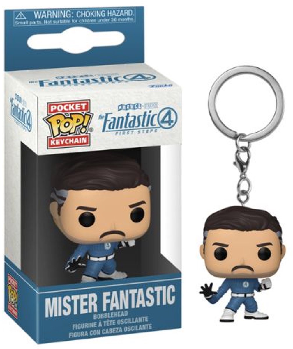 Funko poche pop! porte-clés fantastique 4 : premiers pas - monsieur fantastique